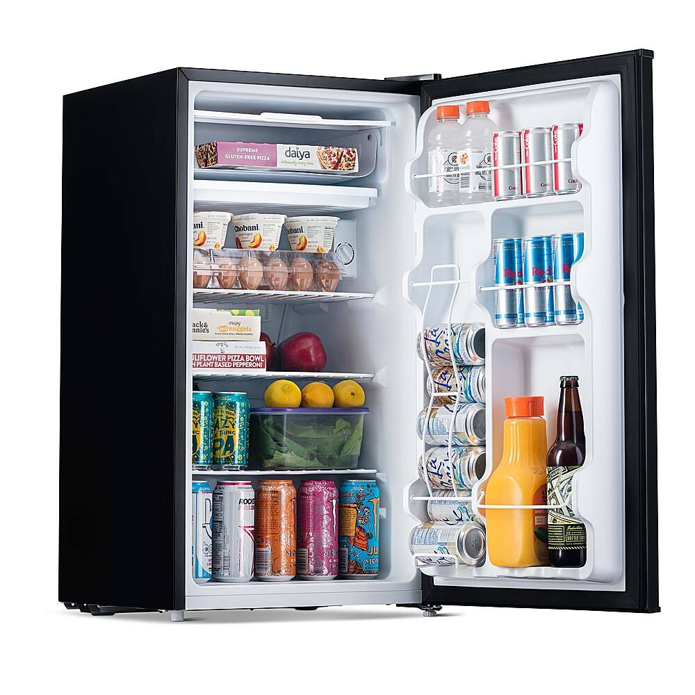 Alt View 22. NewAir - Newair 3.3 Cu. Ft. Compact Mini Refrigerator with Freezer, Can Dispenser, Crisper Drawer and Energy Star Certified - Black.