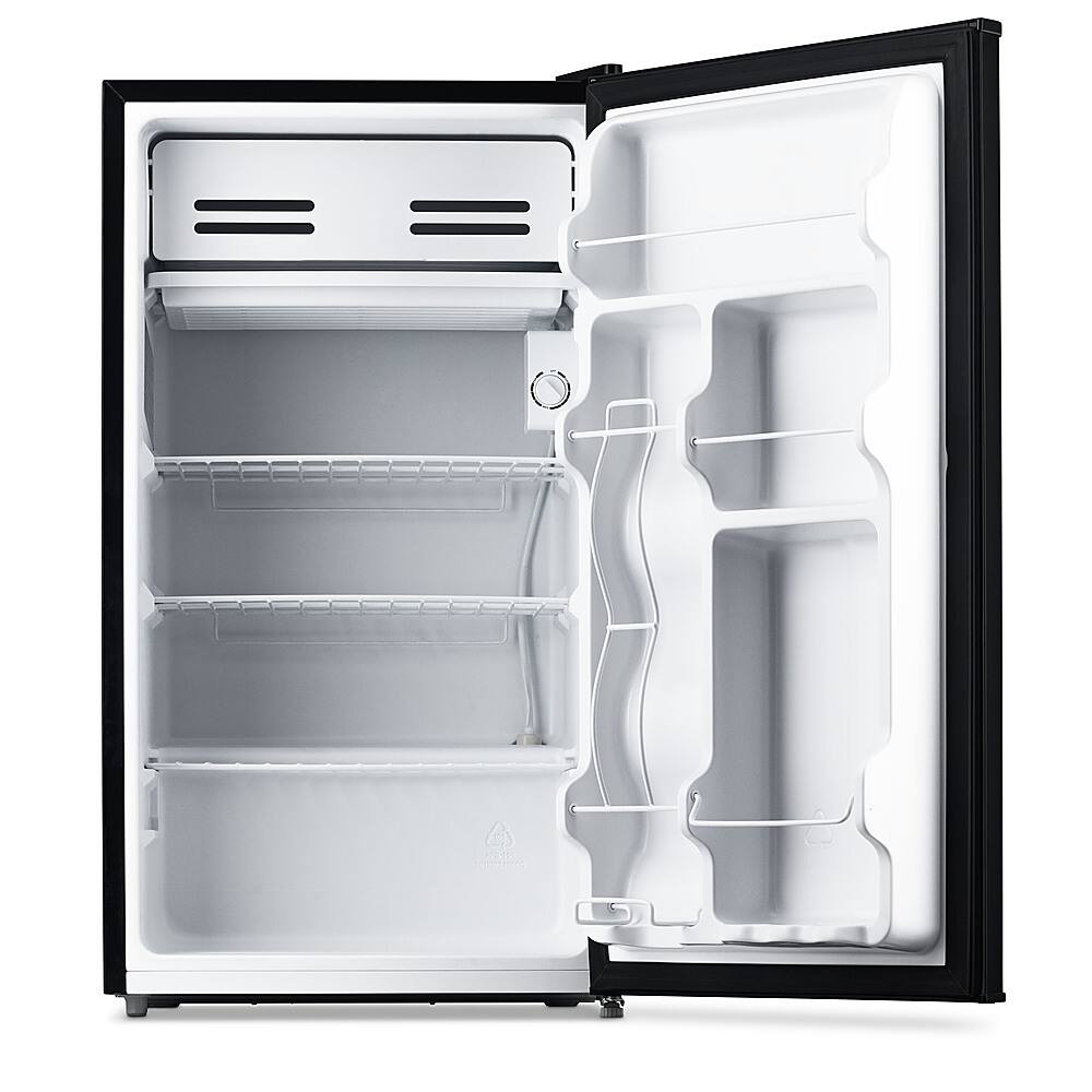 Alt View 23. NewAir - Newair 3.3 Cu. Ft. Compact Mini Refrigerator with Freezer, Can Dispenser, Crisper Drawer and Energy Star Certified - Black.