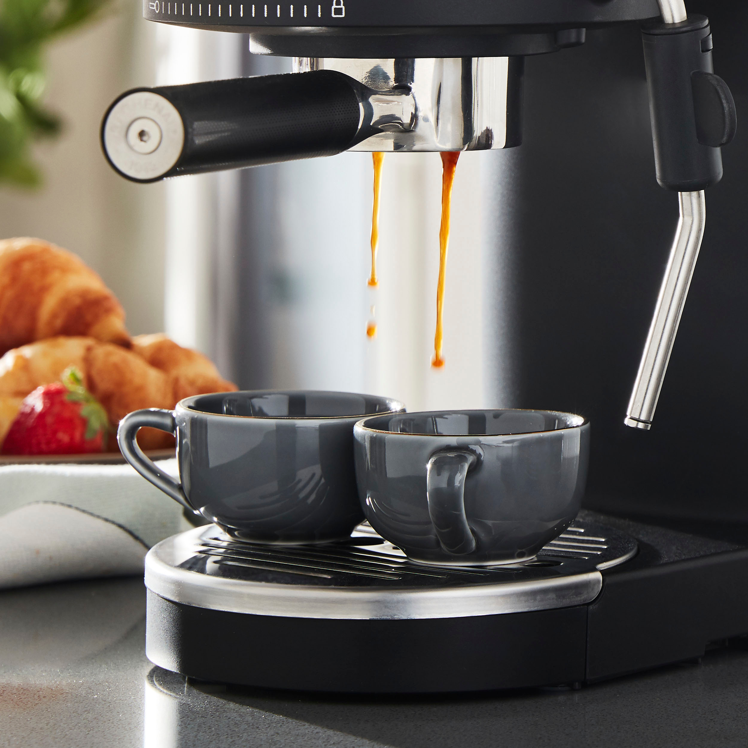 KitchenAid Matte Charcoal Grey Semi-Automatic Espresso Machine