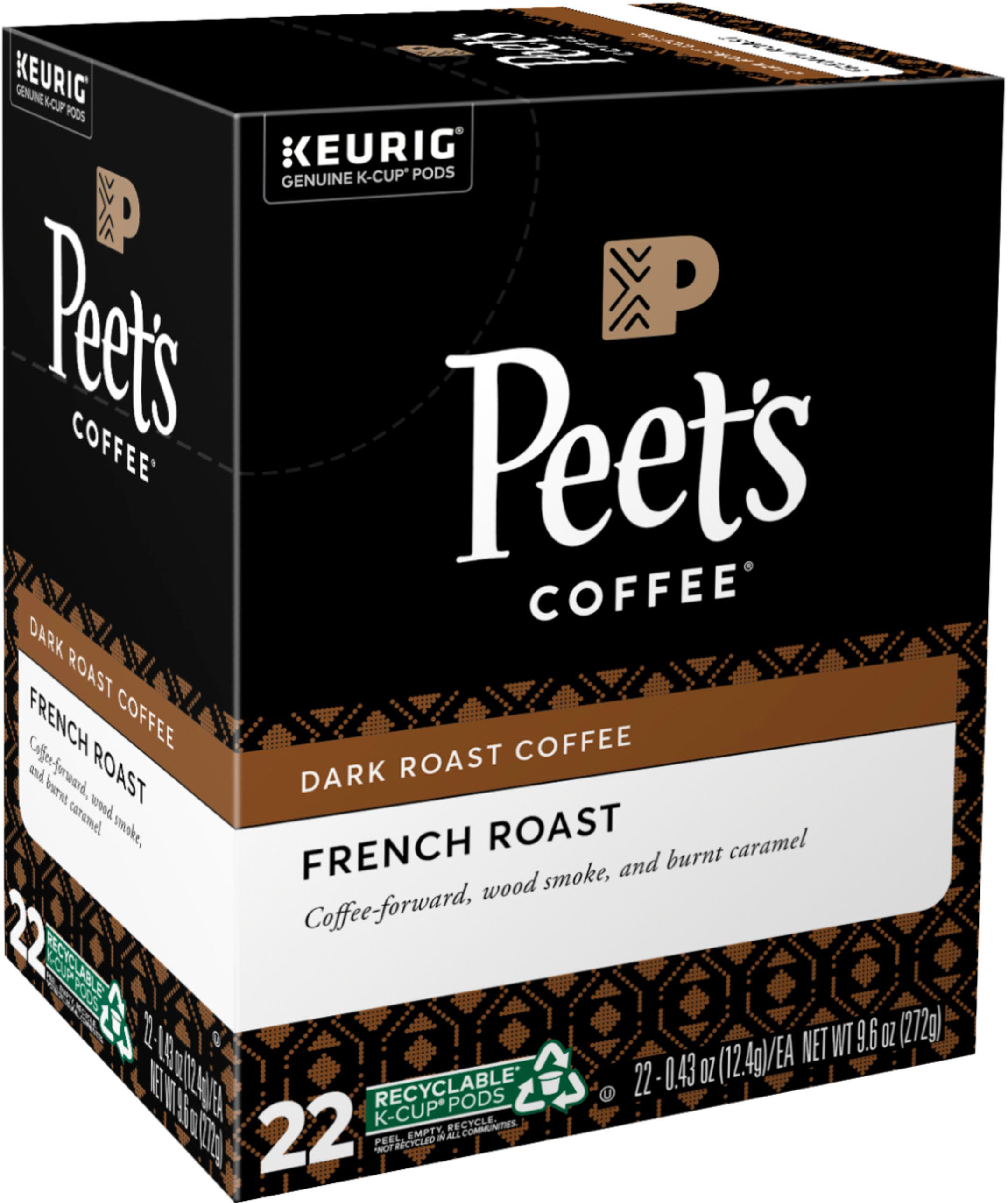 Peet's Coffee French Roast Coffee K-Cups (22/Box)