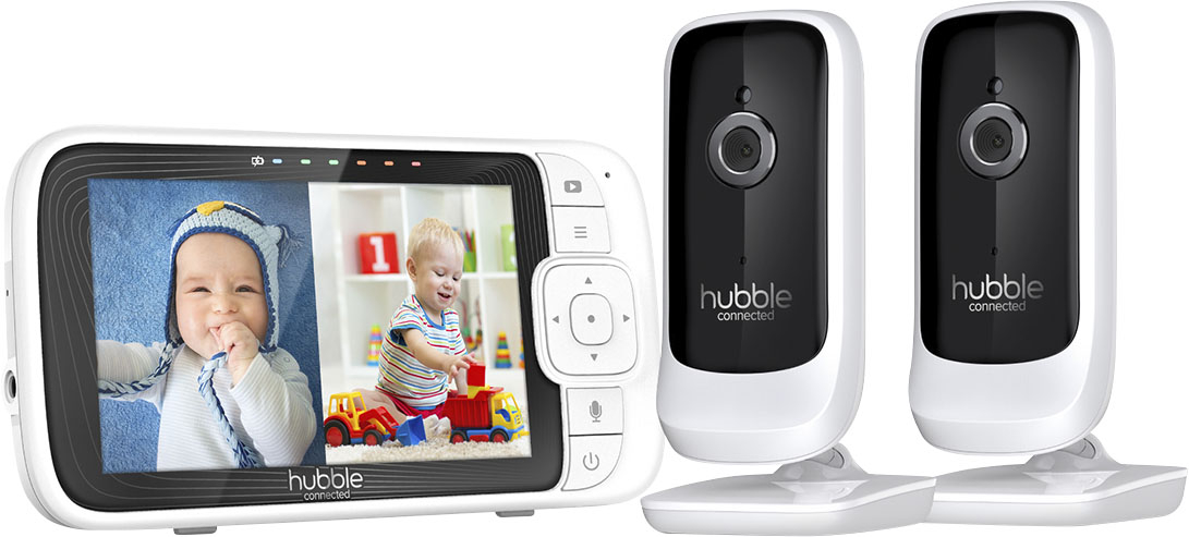 Room Temp Monitoring Pre-Loaded Lullabies Hubble Connected Nursery Pal Link Premium Two-Way Intercom 5-Inch Smart HD Video Baby Monitor Wireless Security Camera with Infrared Night Vision 