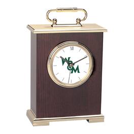 Jardine - William & Mary Tribe Primary Team Logo Carriage Clock - Gold