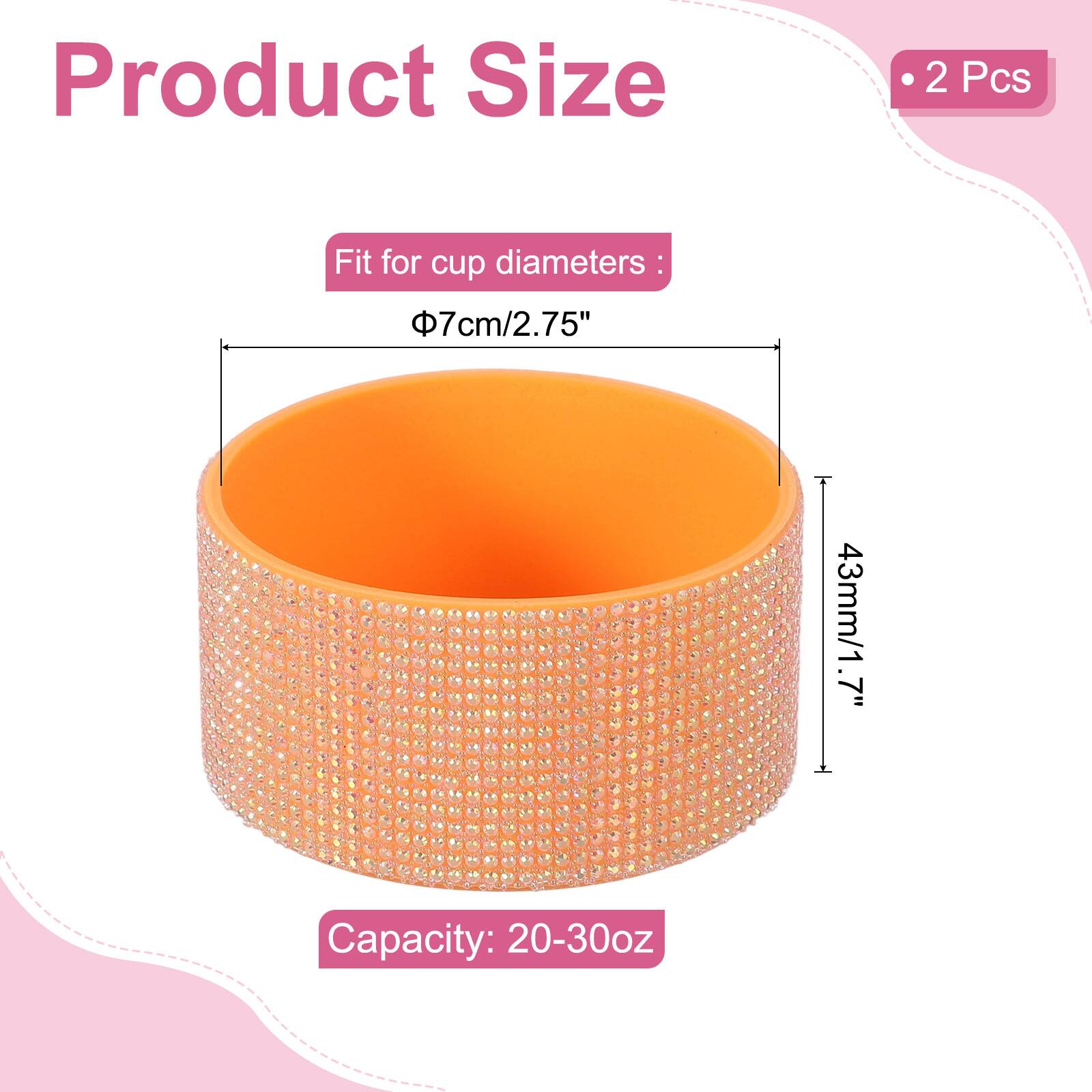 Product Size: 2 Pcs  
Fit for cup diameters: 7cm/2.75" (43mm/1.7")  
Capacity: 20-30oz