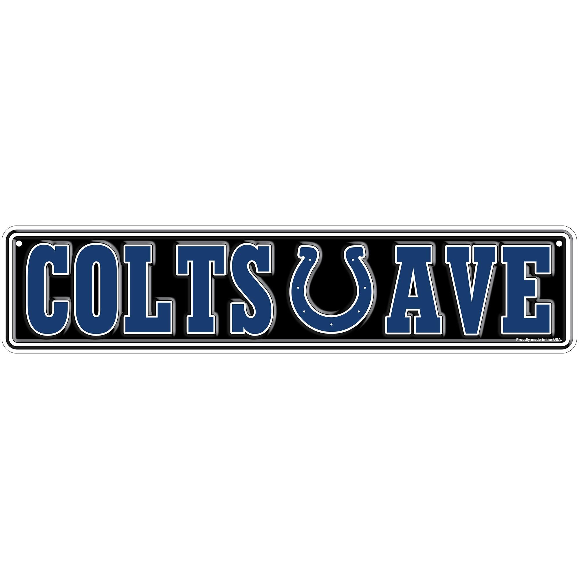 Indianapolis Colts 4" x 18" Team Boulevard Metal Sign