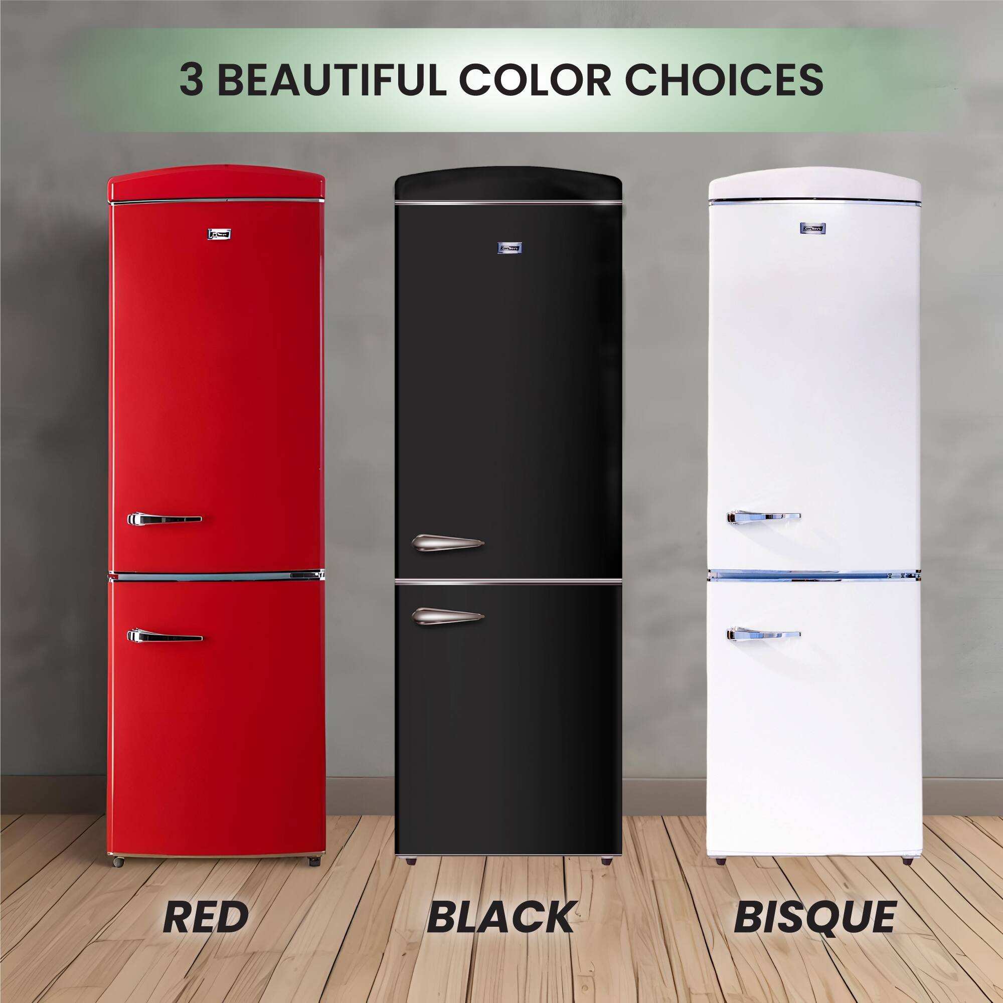 3 BEAUTIFUL COLOR CHOICES

RED  
BLACK  
BISQUE