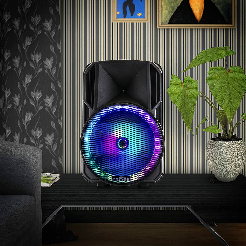Alt View 12. beFree Sound - 12 Inch Bluetooth Portable PA Party Speaker - Black.