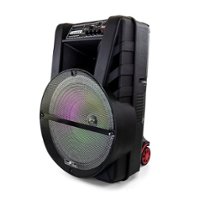 beFree Sound - 15 Inch Bluetooth Portable Party Speaker - Black - Front_Zoom