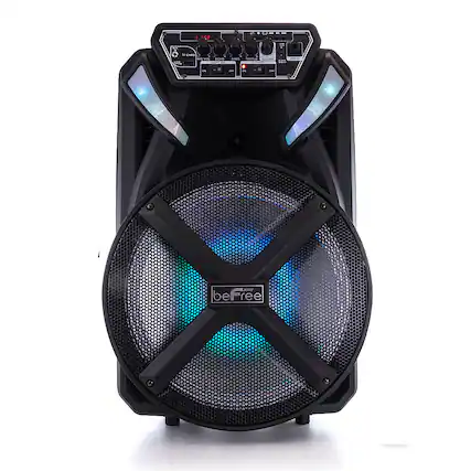 Front. beFree Sound - 12 Inch Bluetooth Portable Party Speaker - Black.