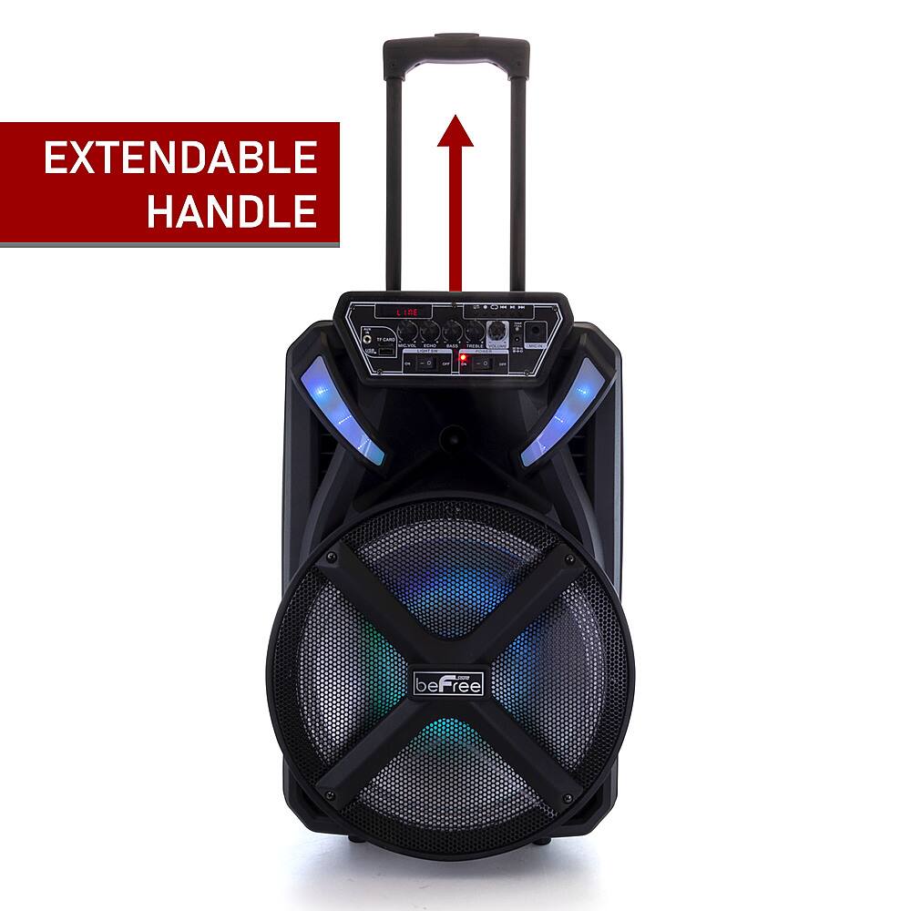 Alt View 11. beFree Sound - 12 Inch Bluetooth Portable Party Speaker - Black.