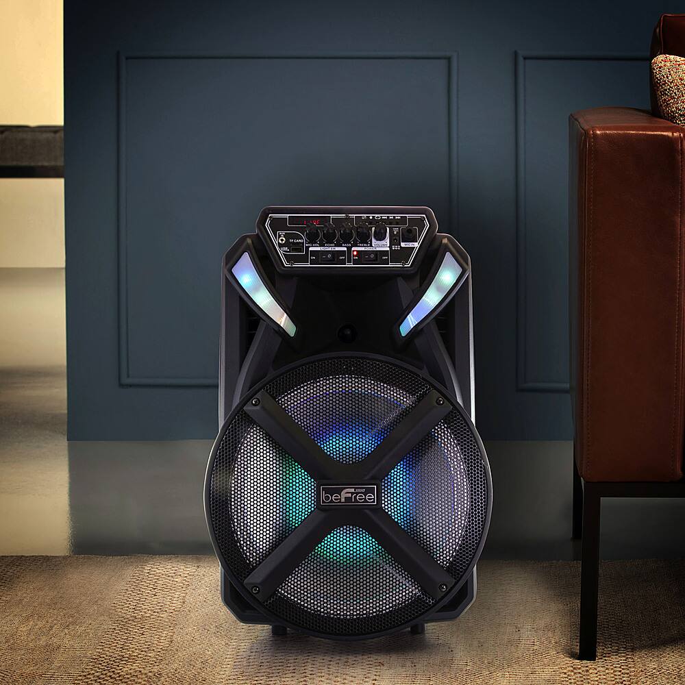 Alt View 12. beFree Sound - 12 Inch Bluetooth Portable Party Speaker - Black.