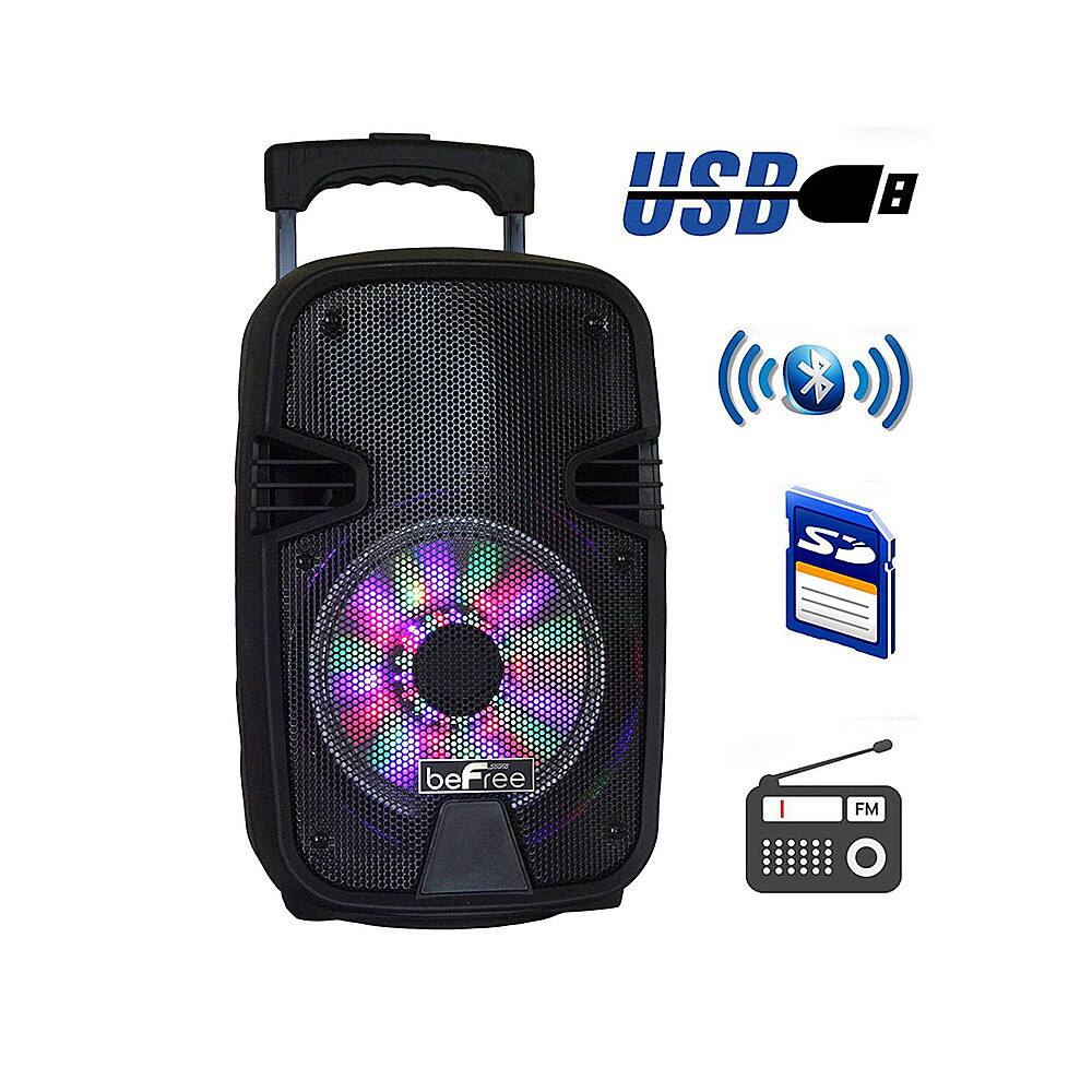 Angle. beFree Sound - 8 Inch Bluetooth Portable Party Speaker - Black.