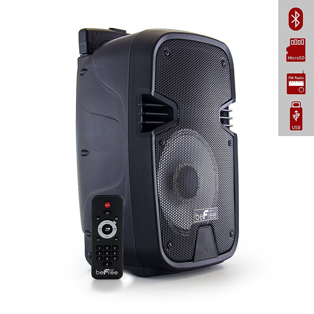 Alt View 12. beFree Sound - 8 Inch Bluetooth Portable Party Speaker - Black.
