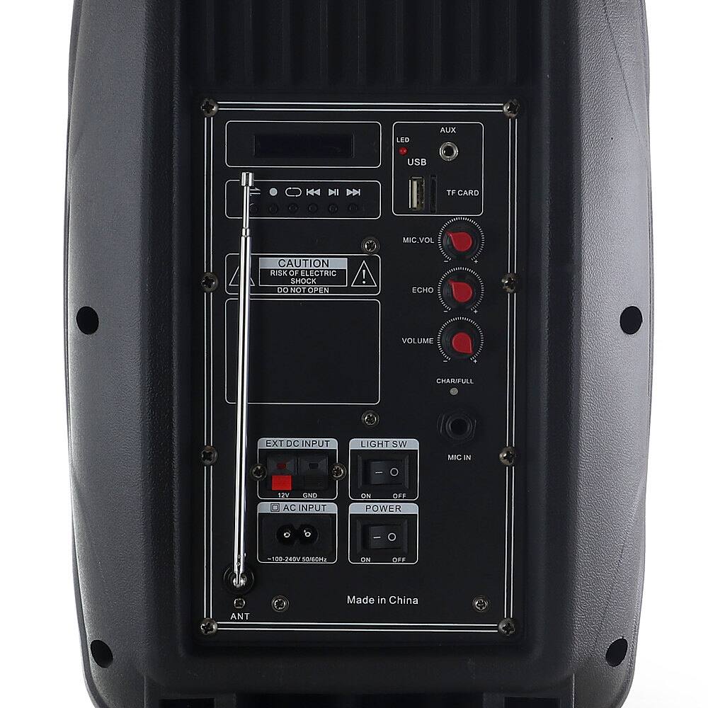 Left. beFree Sound - 8 Inch Bluetooth Portable Party Speaker - Black.