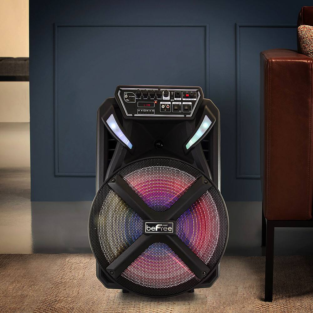 Alt View 12. beFree Sound - 15 Inch Bluetooth Portable Party Speaker - Black.