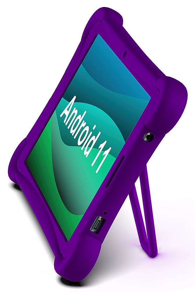 Angle View: Visual Land Prestige Elite 10QH 10.1" HD Tablet 64GB Storage 2GB Memory with Protective Bumper Case - Purple