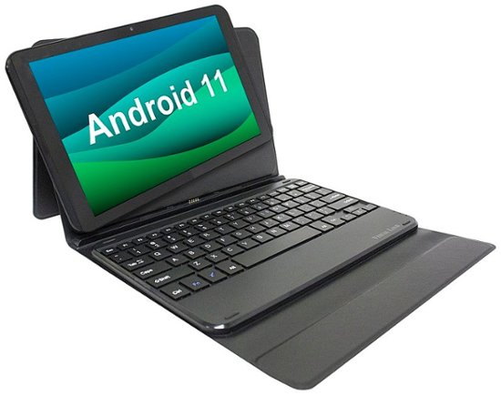 Visual Land Prestige Elite 10QH 10.1″ HD Android 11 Tablet 64GB Storage 2GB Memory with Keyboard Case – Black