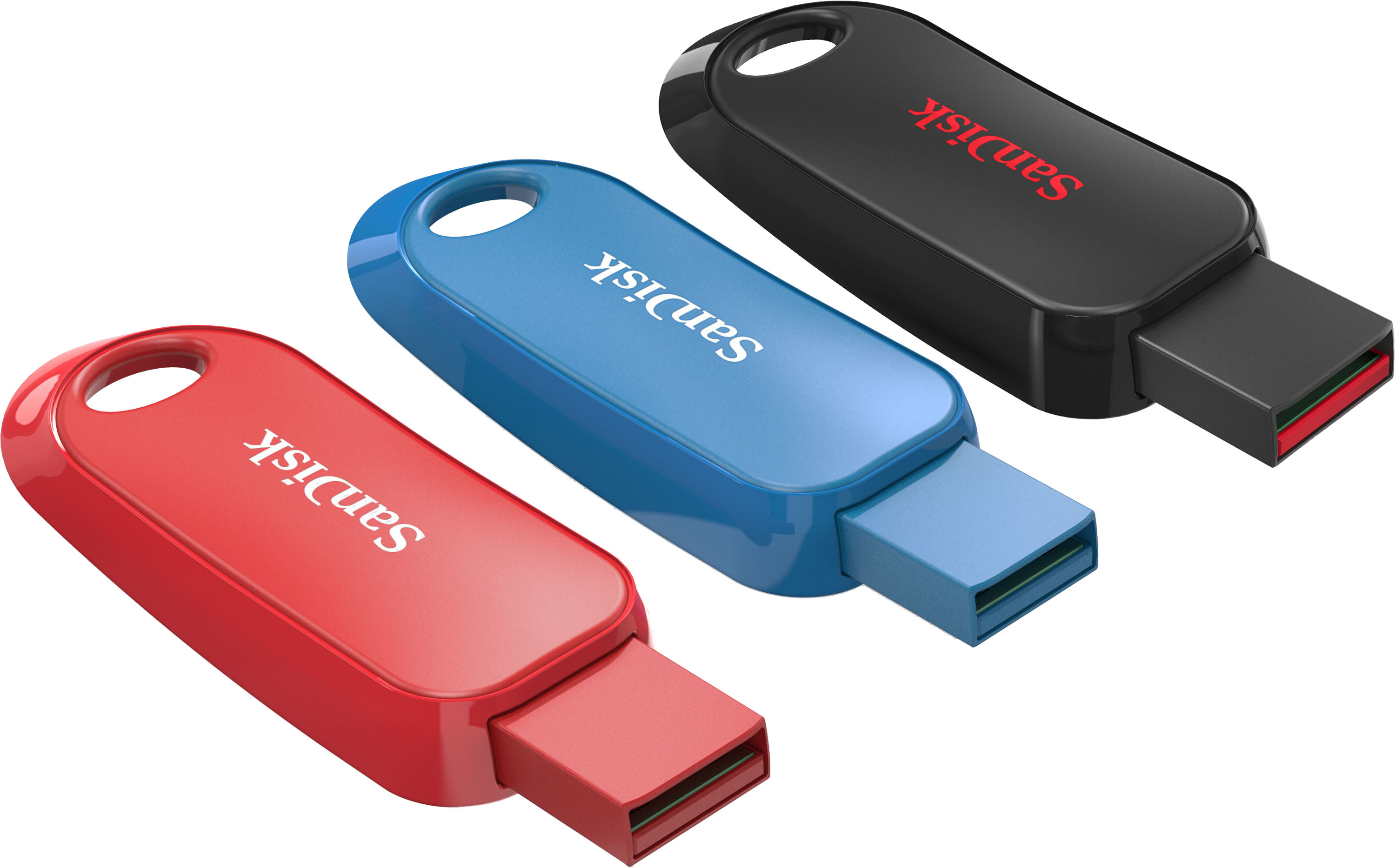 SanDisk Cruzer Blade 3x 32GB lecteur USB flash 32 Go USB Type-A 2.0 Bleu,  Vert, Rose
