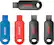 Front. SanDisk - Cruzer Snap 32GB USB 2.0 Type-A Flash Drive (5-Pack) - Black, Red, And Blue.