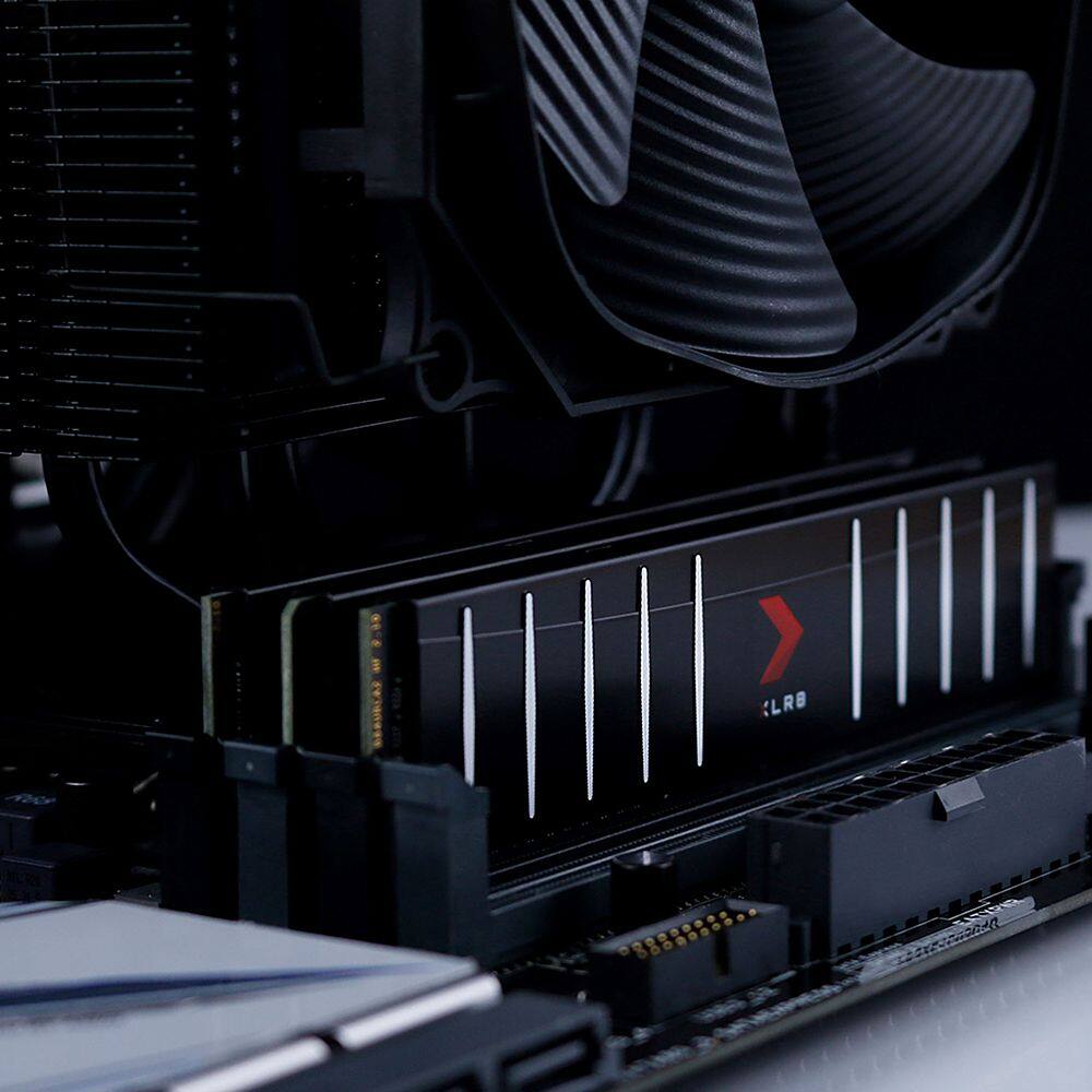 Alt View 13. PNY - XLR8 Gaming 32GB (2x16GB) DDR4 3200MHz Low Profile Desktop Memory Kit - Black.