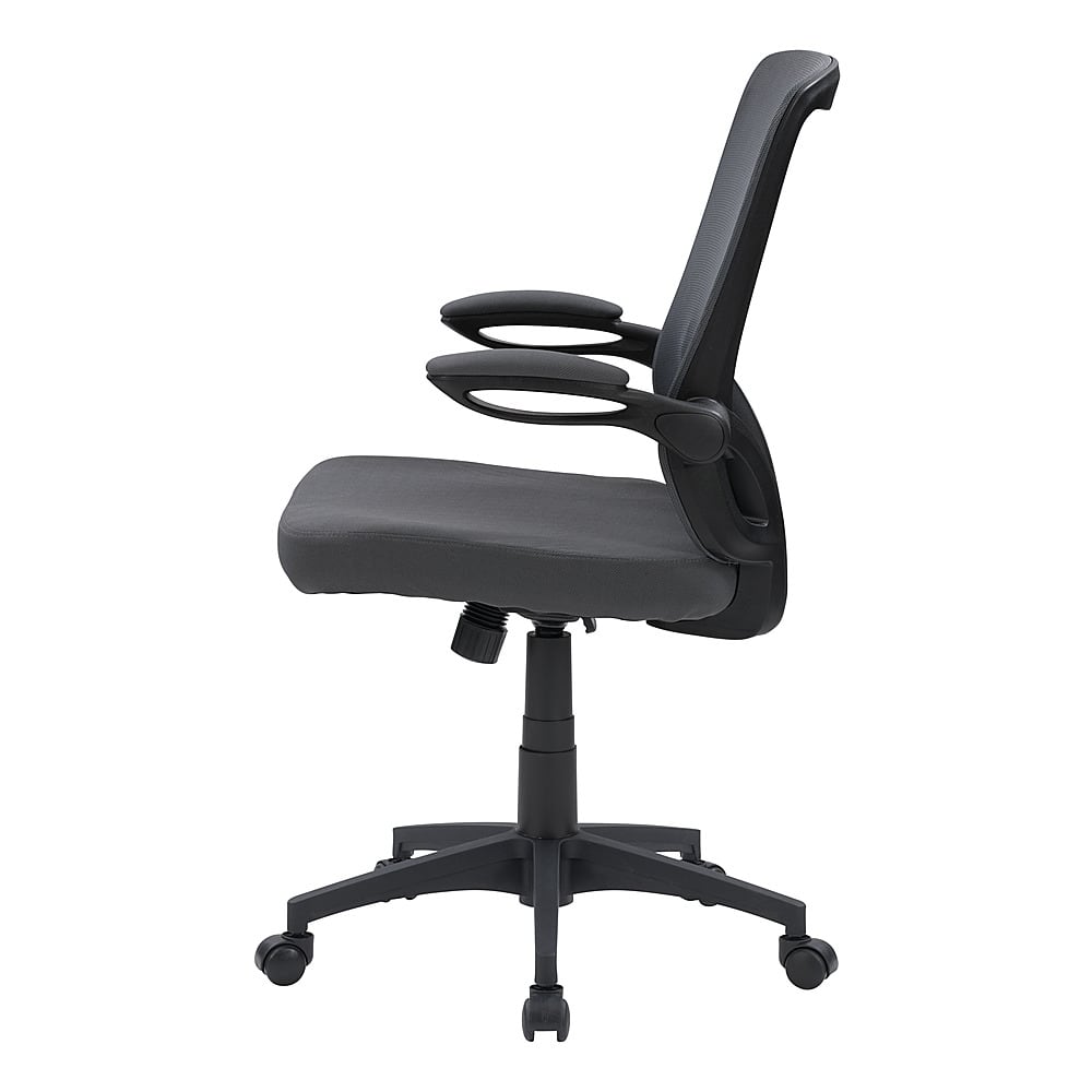 Left View: CorLiving - Workspace High Mesh Back Office Chair - Grey