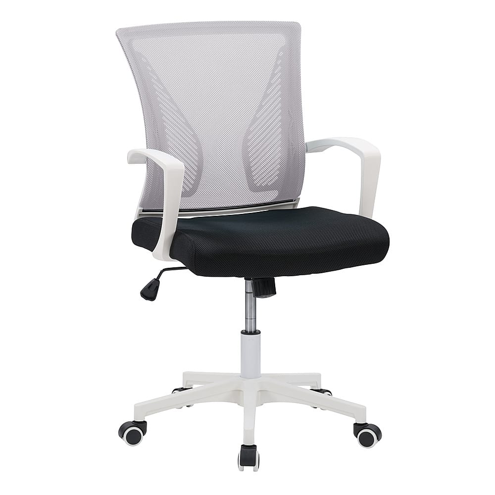 Angle View: CorLiving - Workspace Ergonomic Mesh Back Office Chair - Grey and White