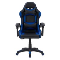 CorLiving Ravagers Gaming Chair - Black and Blue - Front_Zoom