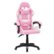 Angle Zoom. CorLiving Ravagers Gaming Chair - Pink and White.