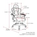 Alt View Zoom 14. CorLiving Ravagers Gaming Chair - Pink and White.