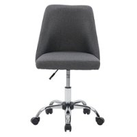 CorLiving - Marlowe Upholstered Armless Task Chair - Dark Grey - Front_Zoom