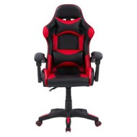 CorLiving Ravagers Gaming Chair - Black and Red - Front_Zoom