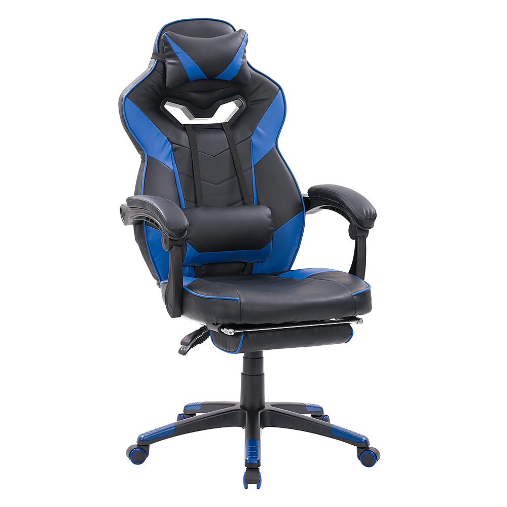 Angle View: CorLiving - Doom Gaming Chair - Black and Blue