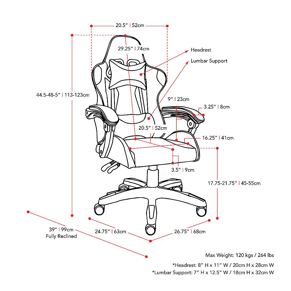 CorLiving Ravagers Gaming Chair Black and White LGY-700-G - Best Buy