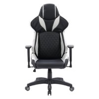 CorLiving - Nightshade Gaming Chair - Black and White - Front_Zoom