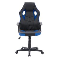 CorLiving - Mad Dog Gaming Chair - Black and Blue - Front_Zoom