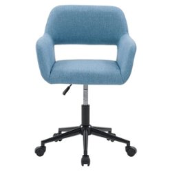 CorLiving - Marlowe Upholstered Task Chair - Light Blue - Front_Zoom