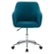 Front Zoom. CorLiving - Marlowe Upholstered Chrome Base Task Chair - Dark Blue.