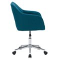 Alt View Zoom 11. CorLiving - Marlowe Upholstered Chrome Base Task Chair - Dark Blue.