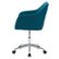 Left Zoom. CorLiving - Marlowe Upholstered Chrome Base Task Chair - Dark Blue.