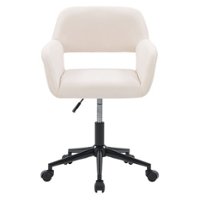 CorLiving - Marlowe Upholstered Task Chair - Off White - Front_Zoom