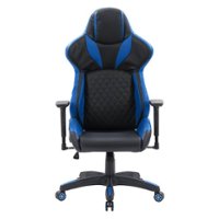 CorLiving - Nightshade Gaming Chair - Black and Blue - Front_Zoom