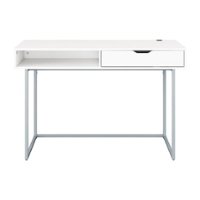 CorLiving - Auston 1-Drawer Desk - White - Front_Zoom