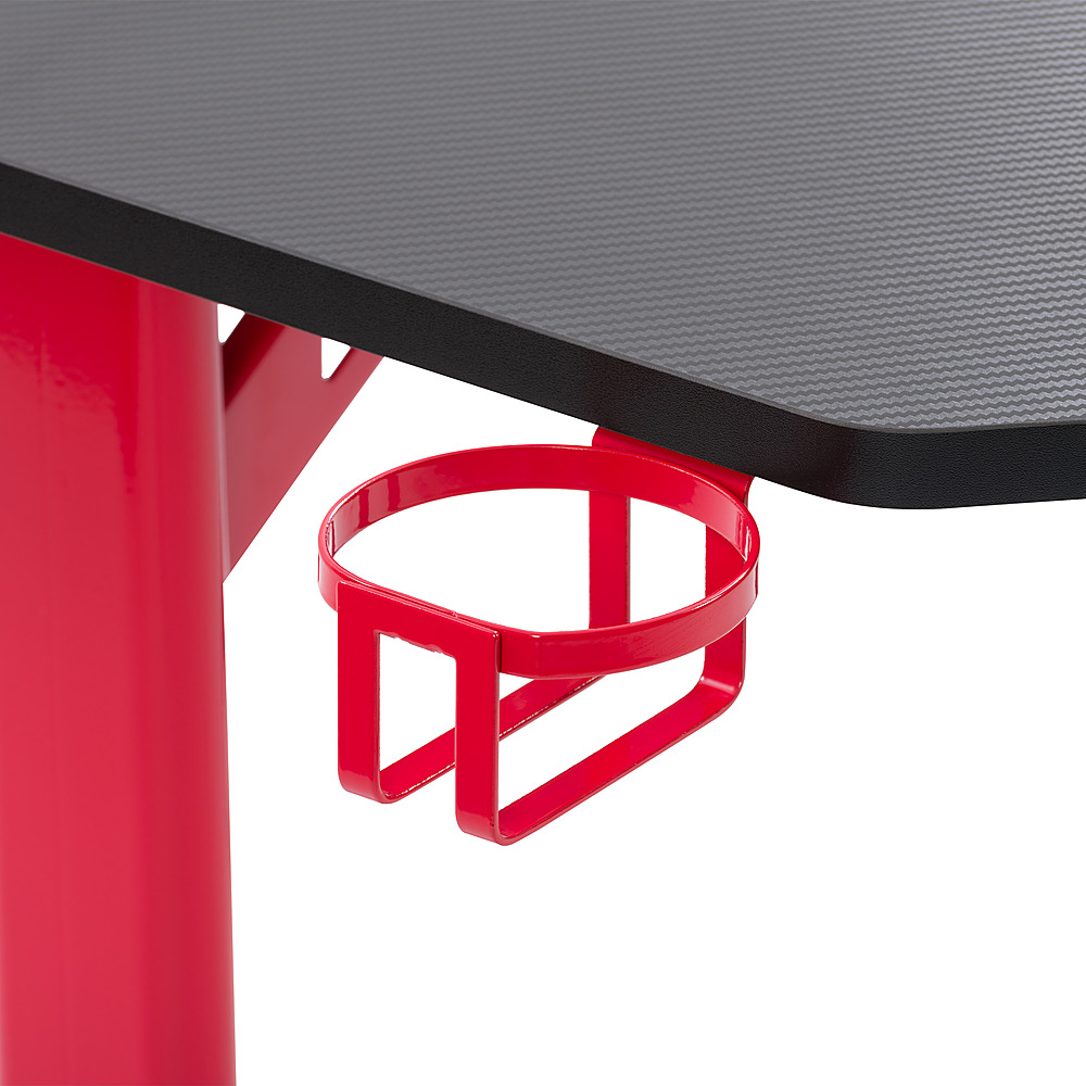 CorLiving - Conqueror Gaming Desk - Red and Black