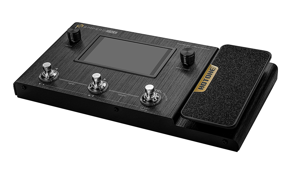 Left View: Hotone - Ampero One Effects Pedal - Black