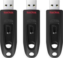 SanDisk - Ultra 32GB USB 3.0 Flash Drive with Hardware Encryption (3-Pack) - Black - Front_Zoom