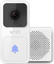 Wyze - Video Doorbell Wired (Horizontal Wedge Included) 1080p HD Video with 2-Way Audio - White - Front_Zoom