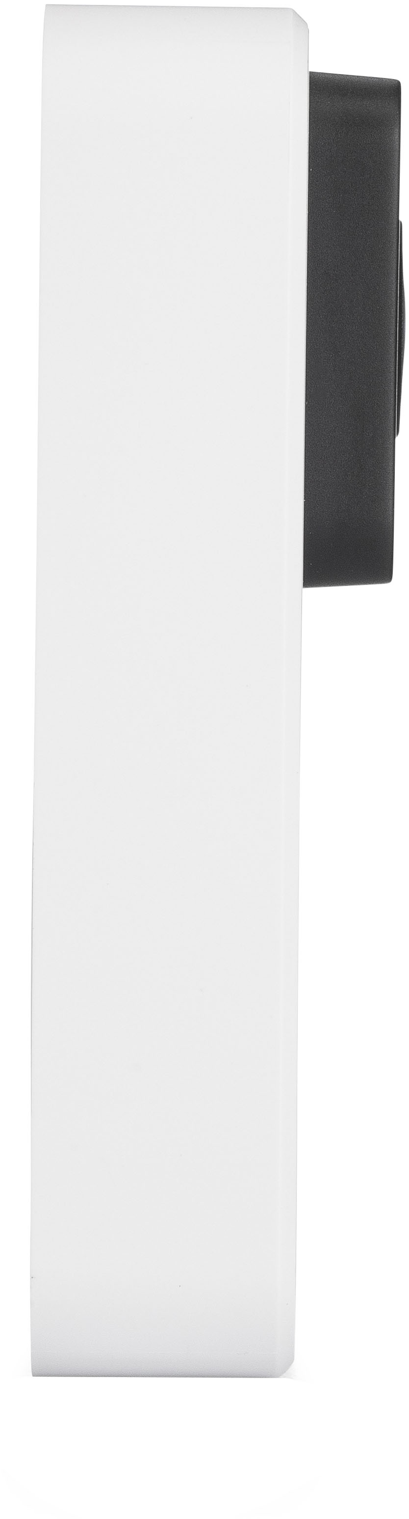 Left View: Wyze - Video Doorbell Wired (Horizontal Wedge Included) 1080p HD Video with 2-Way Audio - White