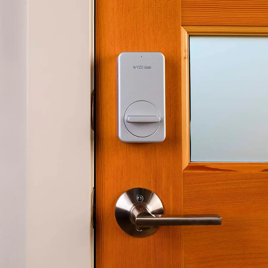Alt View 13. Wyze - Lock Smart Lock Wi-Fi Retrofit Deadbolt with App/Keypad/Voice Assistant Access - Silver.