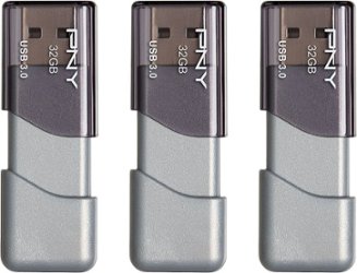 PNY - Turbo Attaché 3 32GB USB 3.0 Flash Drive, 3-Pack - Front_Zoom