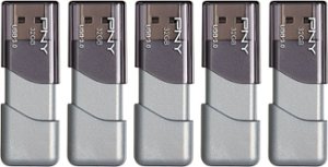 PNY - Turbo Attaché 3 32GB USB 3.0 Flash Drive, 5-Pack - Front_Zoom