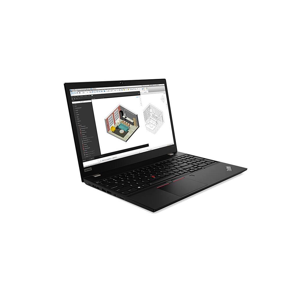 Angle View: Lenovo - 15" Mobile Workstation P15s Gen 2 Laptop - Intel Core i7 - 16GB Memory - NVIDIA Quadro T500 4GB GDDR6 - 1TB SSD - Black